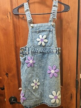 Size 6 Girls Denim Jean Overall Dress Shein